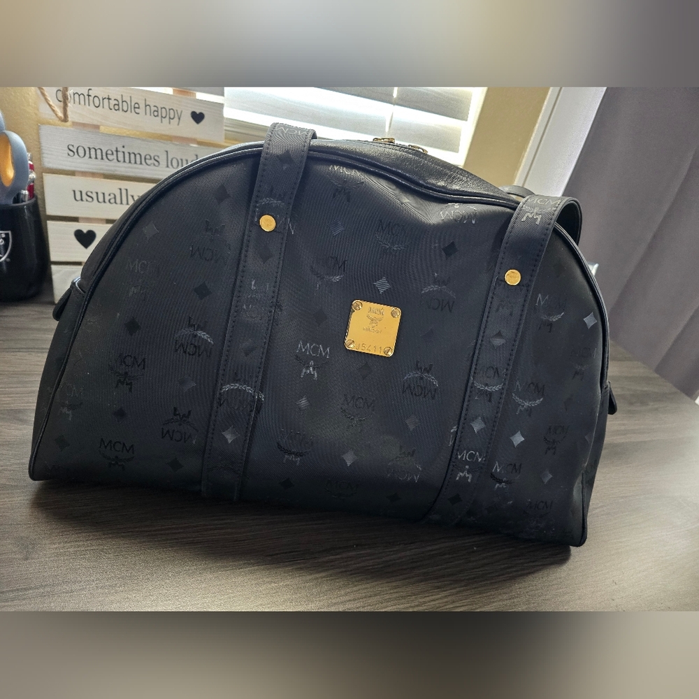 SOLD-MCM Visetos Dome Travel bag